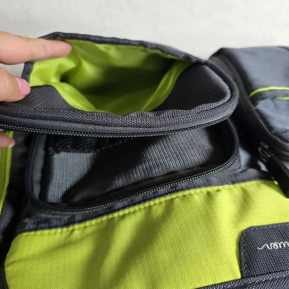 EDDIE BAUER Water Resistant Bag Green Gray & Black Large Diaper Bag